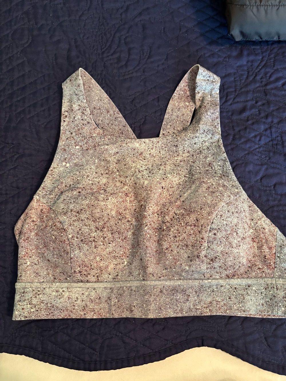 Lululemon Speckled Grey high impact sports bra
